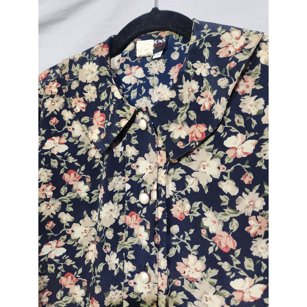 Vintage Notations 2 Piece Shirt + Culottes 10/12 Floral Cottagecore Grannycore - Picture 5 of 9